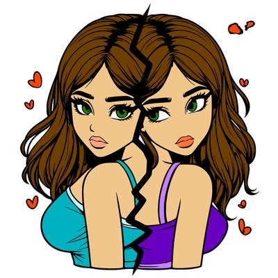 realistic girl split