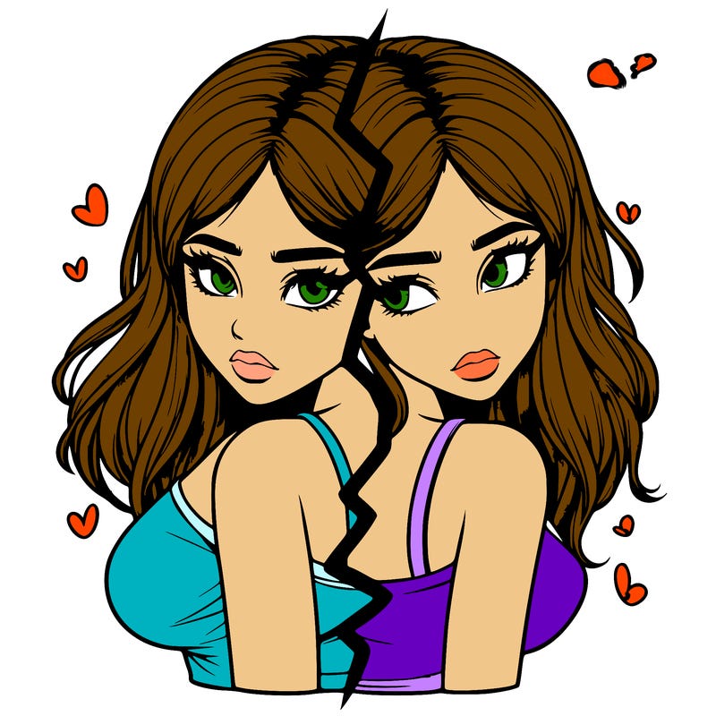 realistic girl split