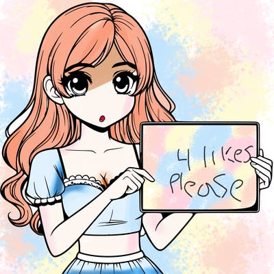 realistic pretty girl holding blank sign