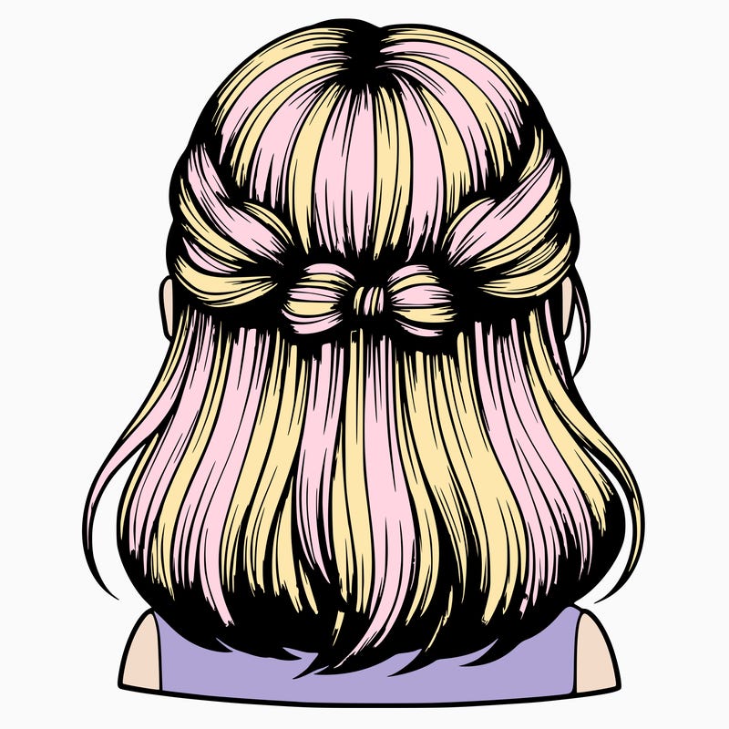 realistic girl  hairstyle