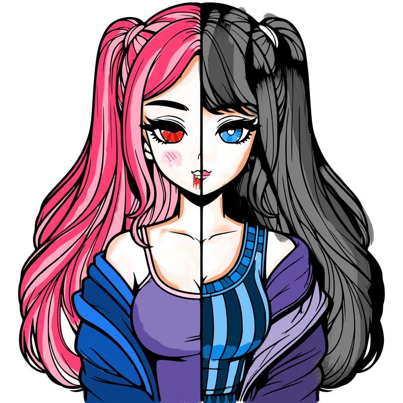 realistic girl split