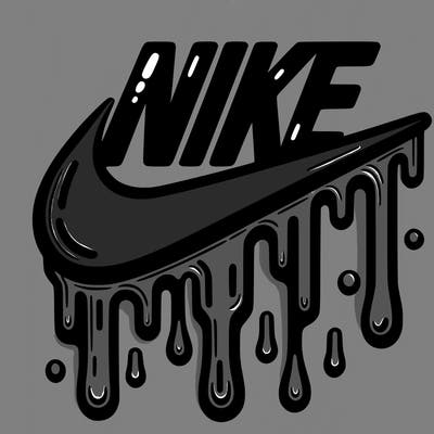 dripping nike logo