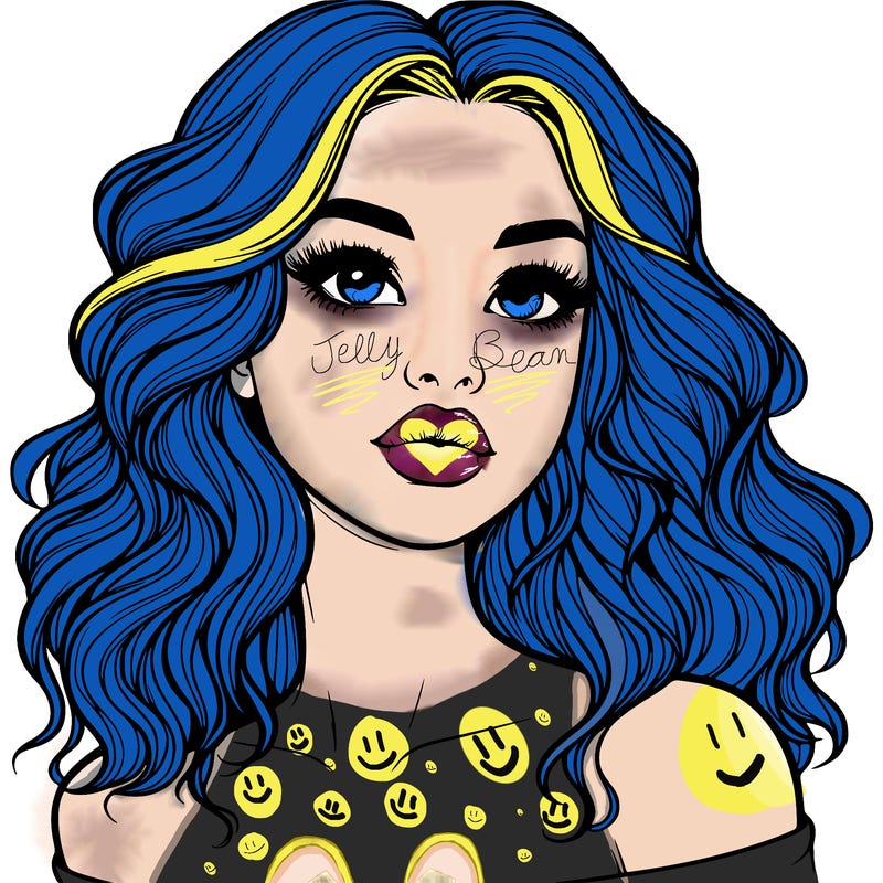 realistic girl with wavy hair and lips