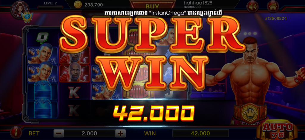 Wild City: Flash Spin - Super vitória de 42000 fichas na máquina caça-níqueis de campeão de boxe no Wild City Flash Spin