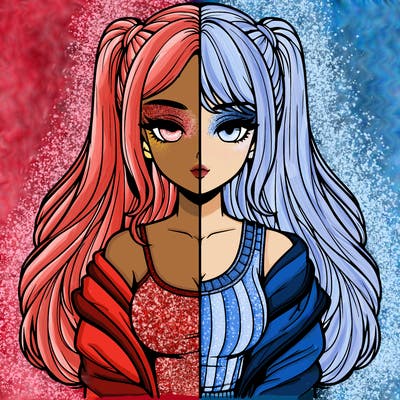 realistic girl split