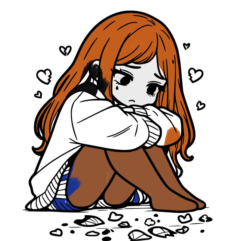 a girl after a breakup