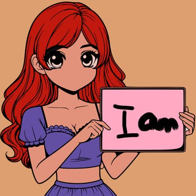 realistic pretty girl holding blank sign