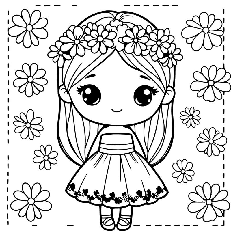 a girl wearing a flower dress