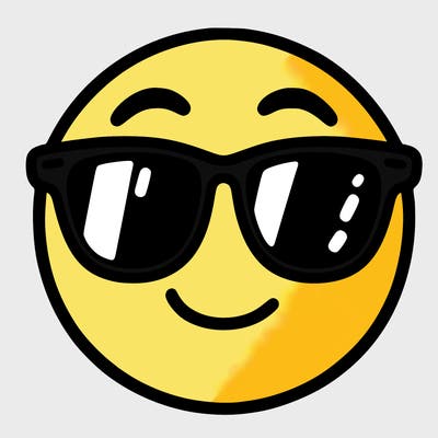emoji with sunglasses