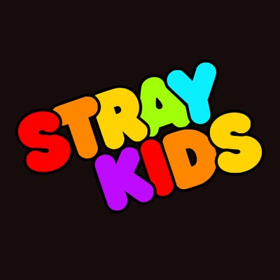 bubble letters saying stray kids
