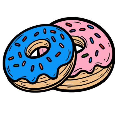 a piece of food doughnuts