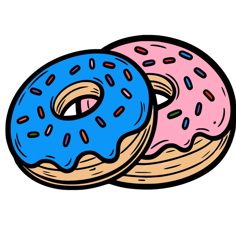 a piece of food doughnuts