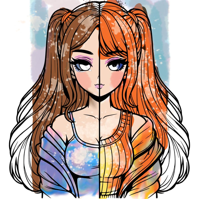 realistic girl split