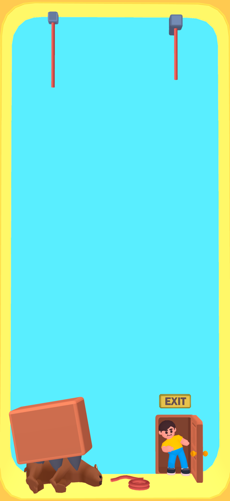 Save the Boy: Rescue Puzzle - A character reaching the exit door in the Save the Boy Rescue Puzzle mobile game