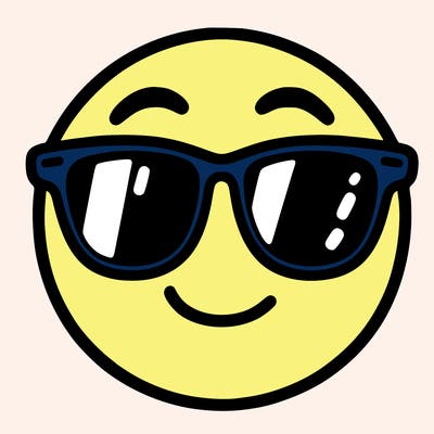 emoji with sunglasses
