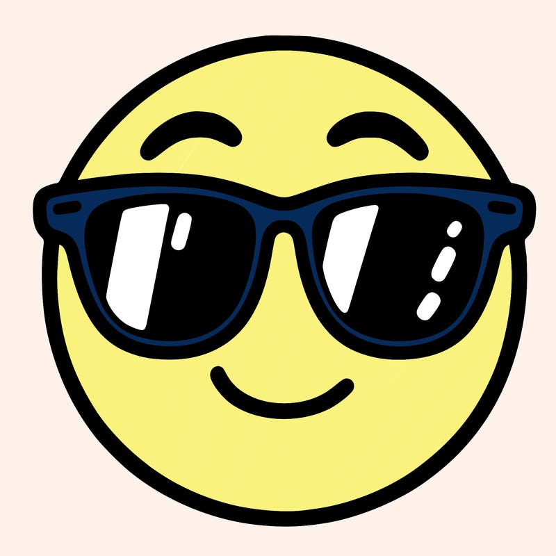 emoji with sunglasses