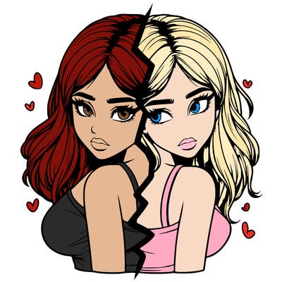 realistic girl split