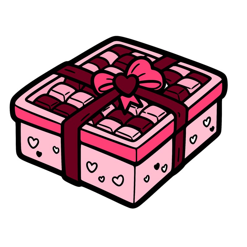 a box of chocolate for valentines day