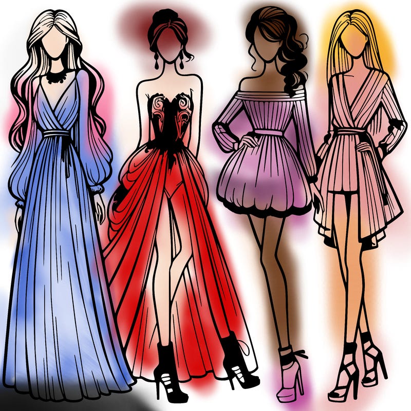 fashion models dresses