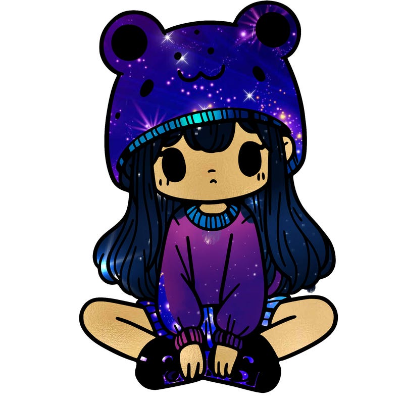 a girl wearing a frog hat and some frog socks