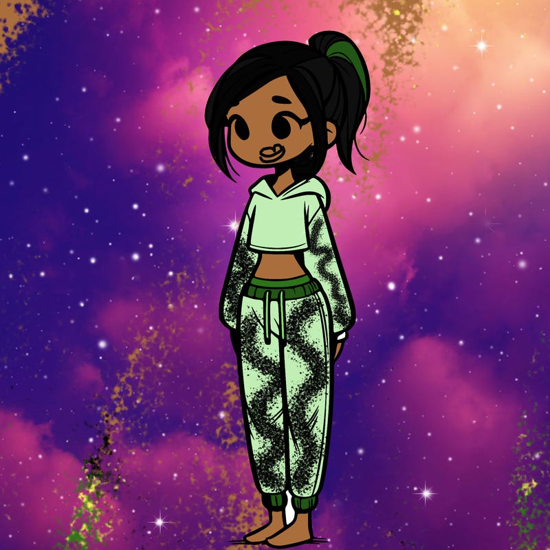 skinny girl in sweatpants