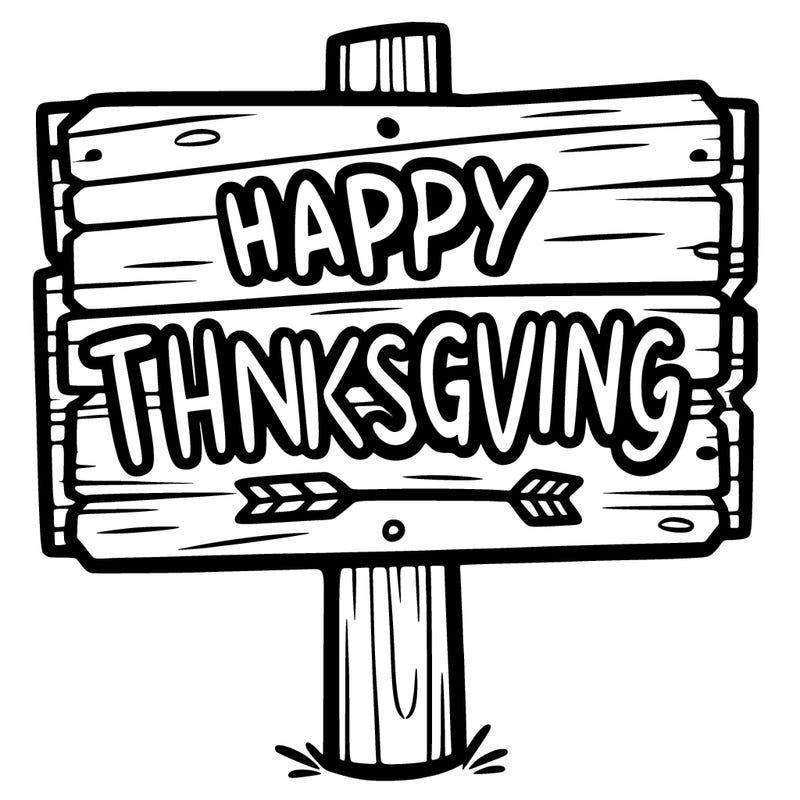a sign that says "happy thanksgiving"