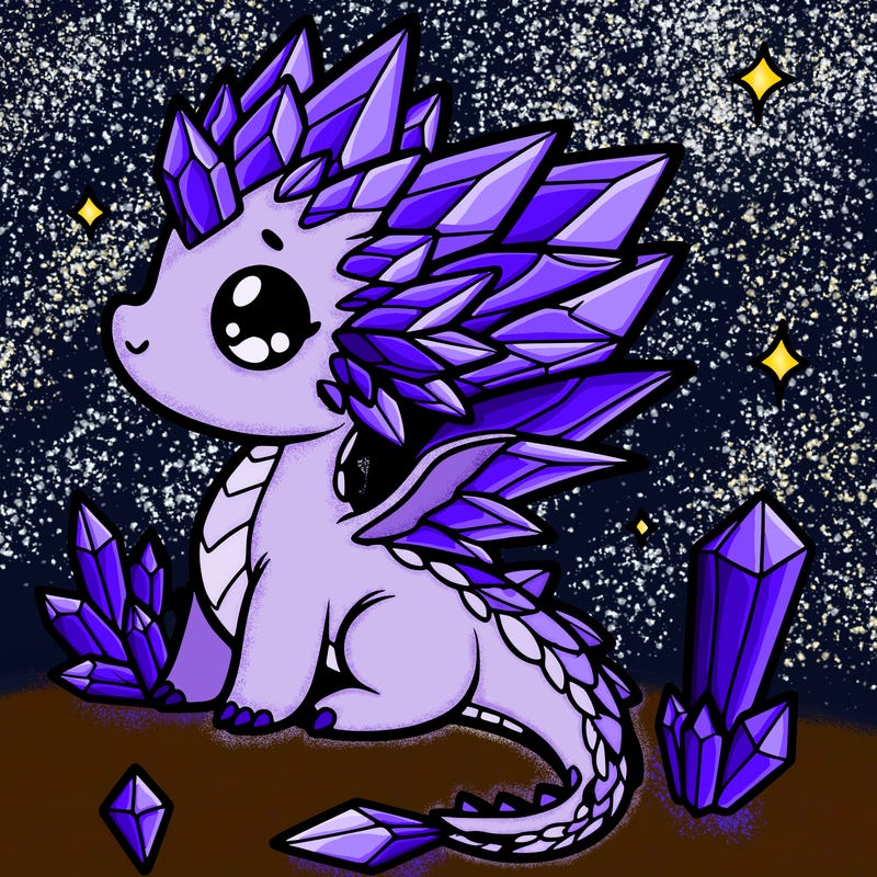 little cute crystal dragon