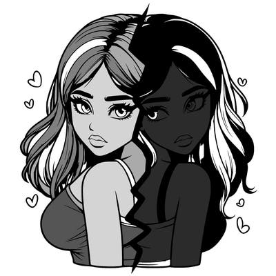 realistic girl split