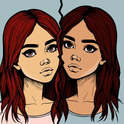 realistic girl split