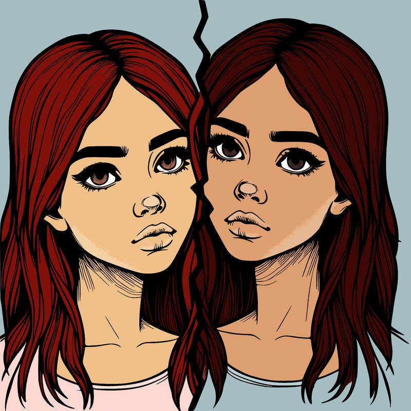 realistic girl split