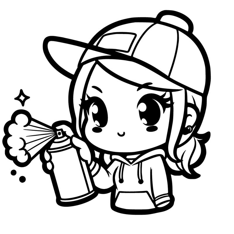 girl spray painting