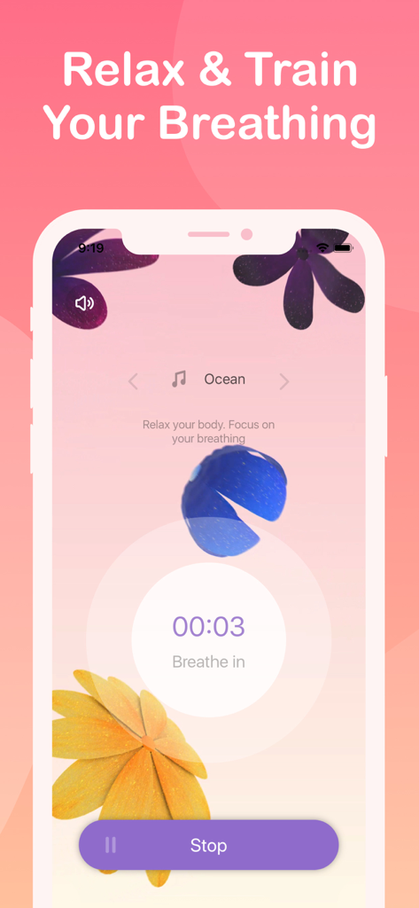 Breathing exercise and meditation tool for labor in the Contraction Timer app
