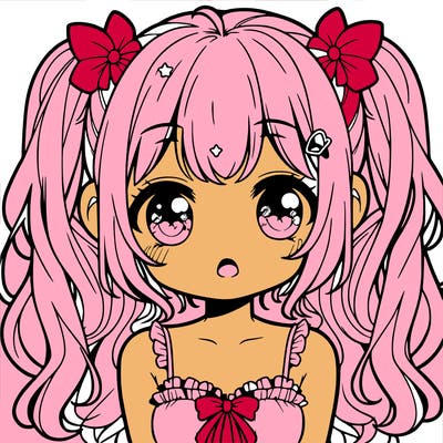 cute sweet anime girl