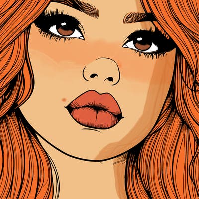 really realistic girl with lips