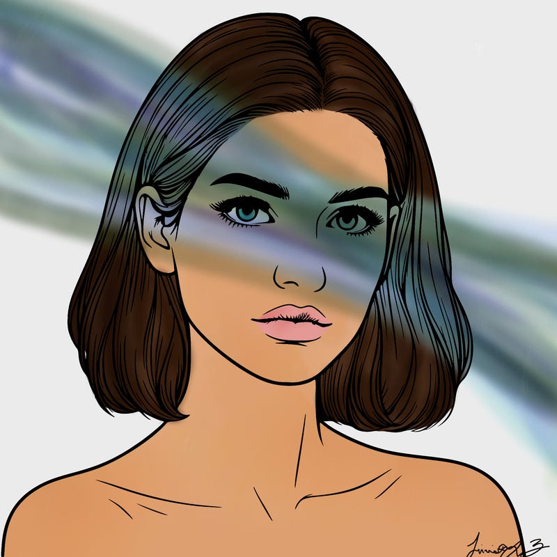 realistic portrait of woman