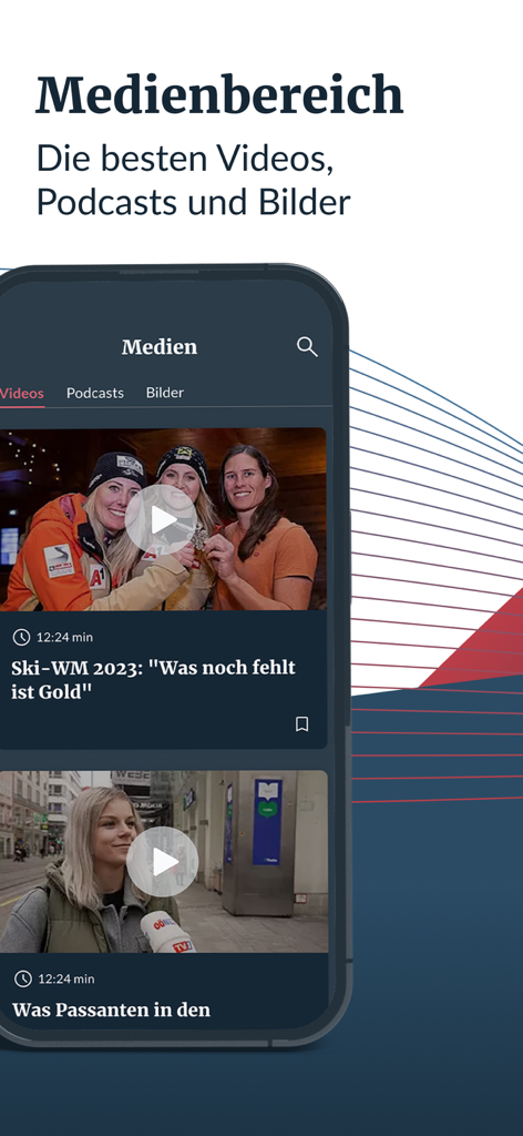 OONachrichten-App-Mediathek mit Videos und Podcasts