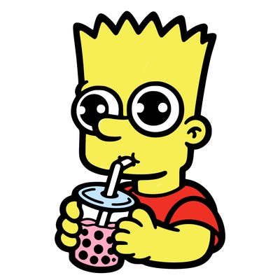 bart drinking boba