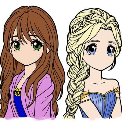 elsa and anna manga