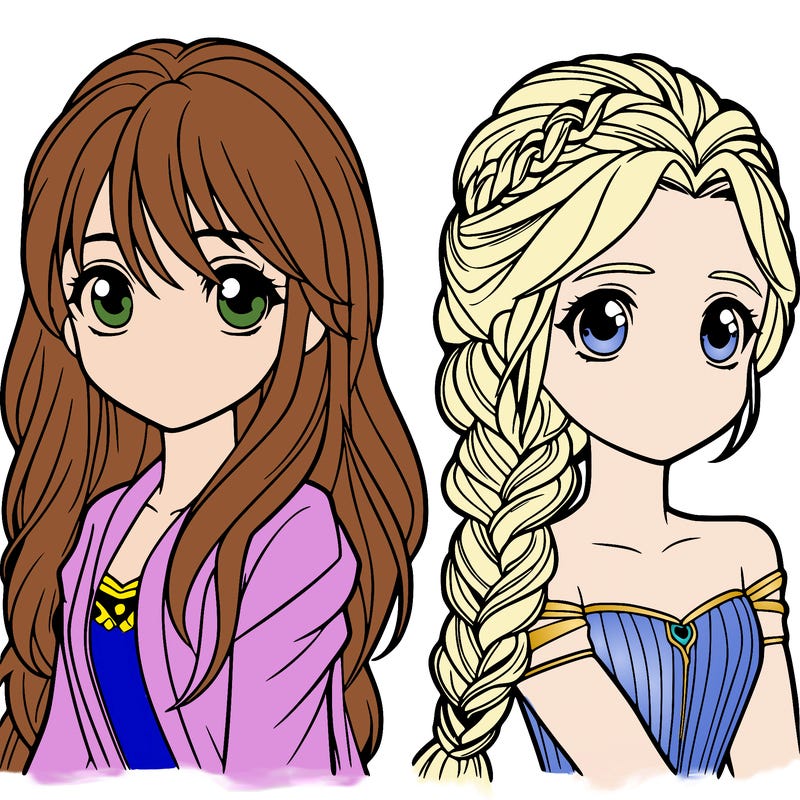elsa and anna manga