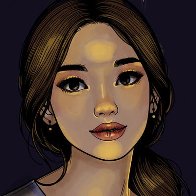 beautiful realistic asian woman