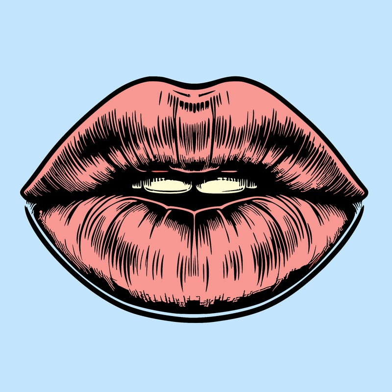 realistic mouth with lips