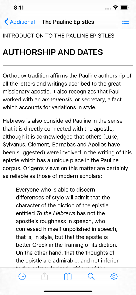 Eastern Orthodox Bible - Scholarly introductory material for the Pauline Epistles in the Eastern Orthodox Bible app.