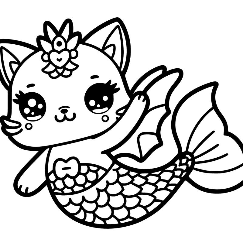 mermaid dragon cat