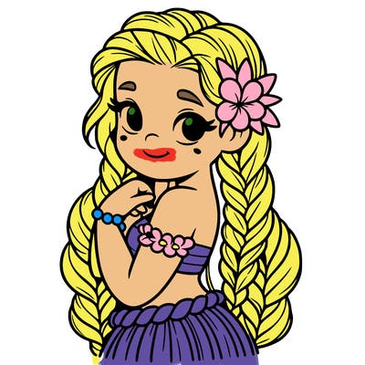 hawaiian girl with braids