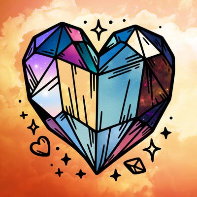 crystal heart