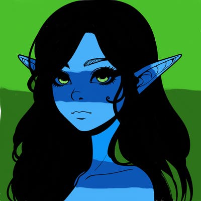 elf girl realistic dark fantasy