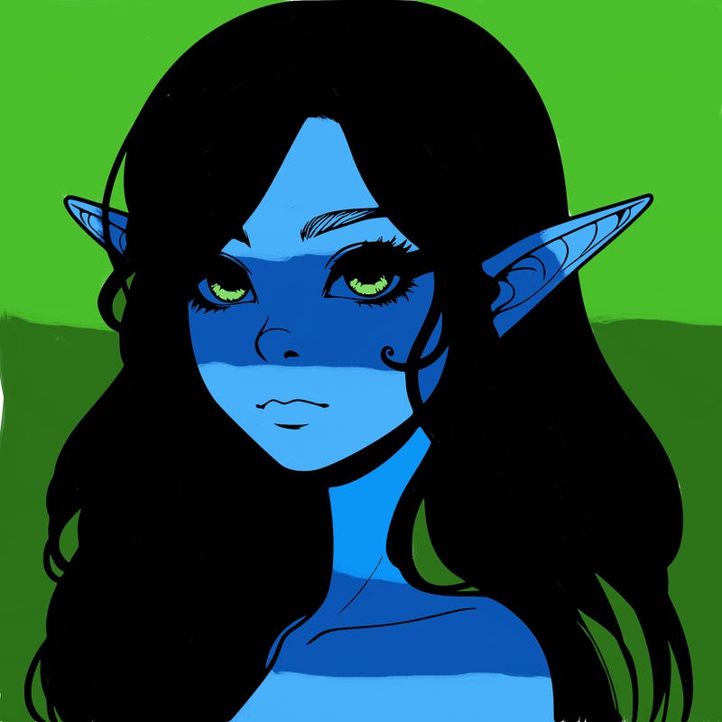 elf girl realistic dark fantasy