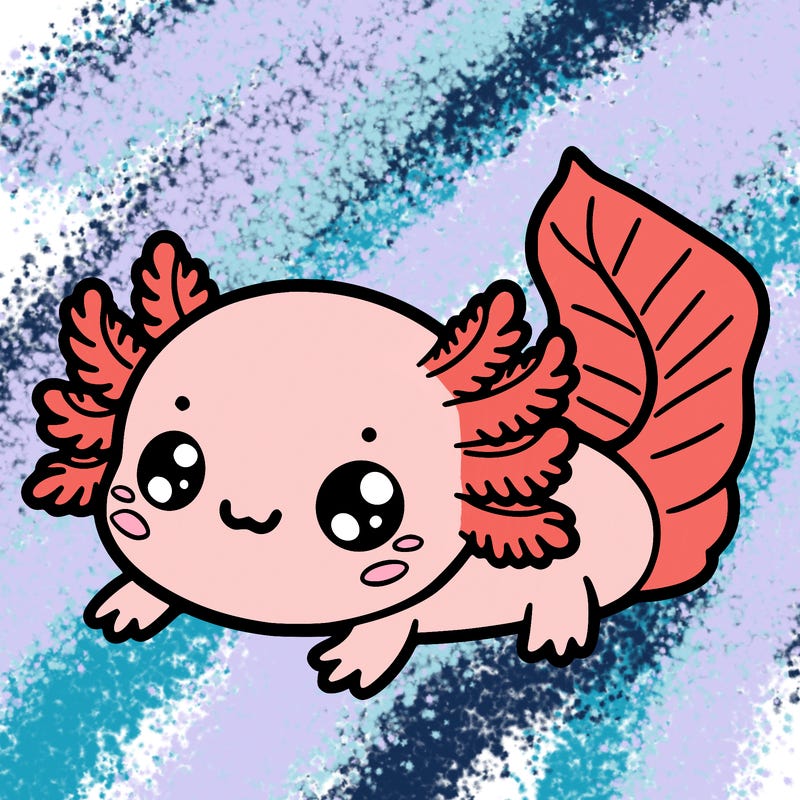cute kawii axalotal