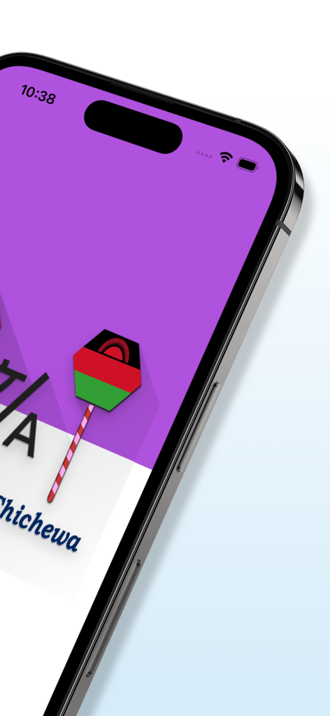 English - Chichewa Translator - A smartphone screen displaying the English to Chichewa Translator app interface with the Malawi flag