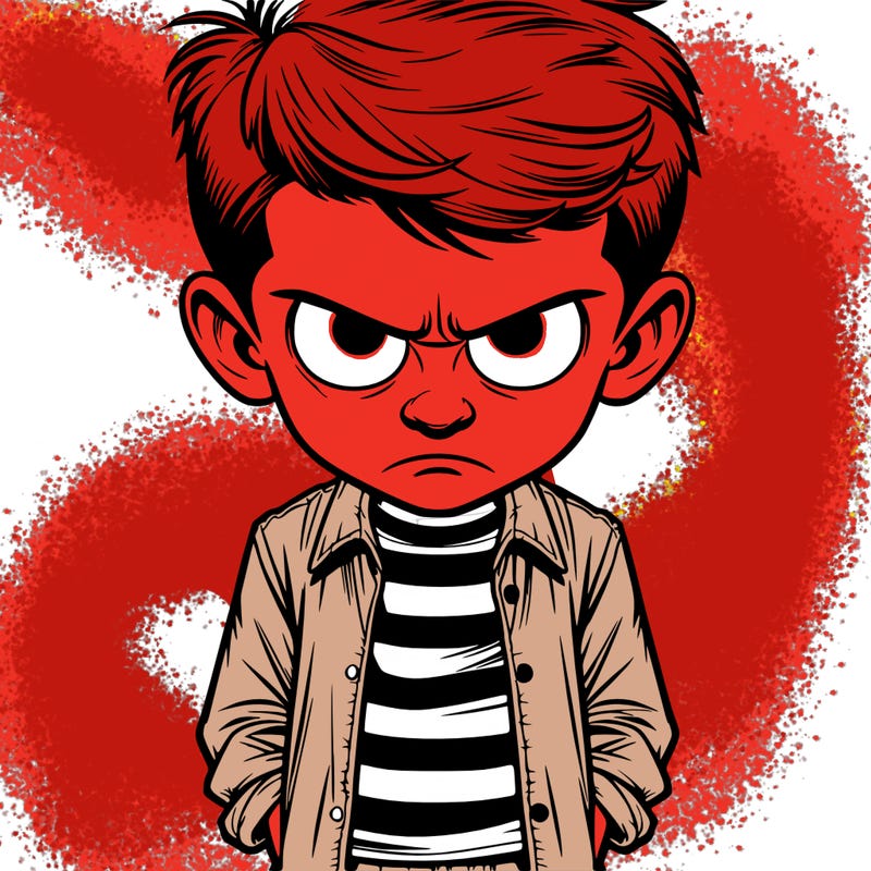 a hyper realistic  mad boy